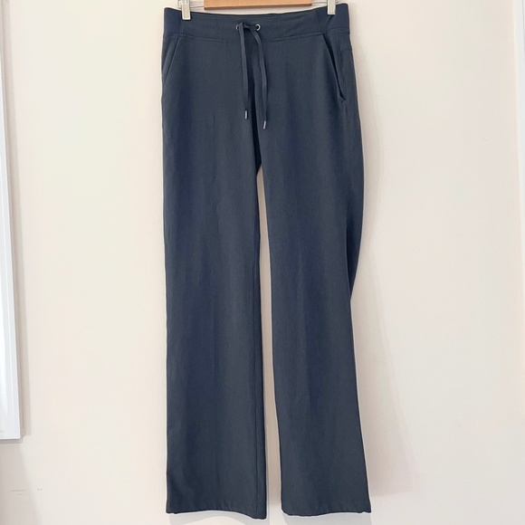 Athleta Navy Stretch Travel Chic Pants Womens 4 Tall Normcore Pockets Lounge - Picture 2 of 14